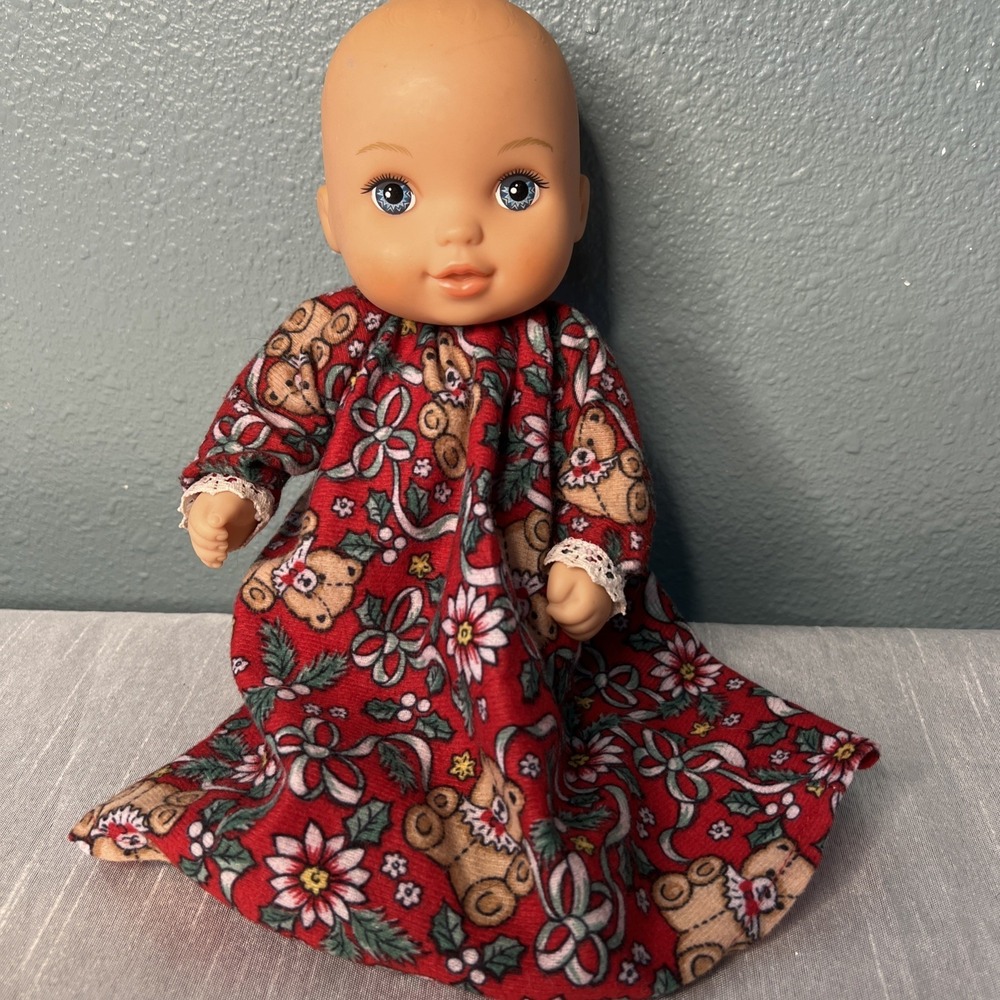 2016 Lauer Toys Water Babies Brown Hair & Blue Eyes Doll 9" - Christmas Gown